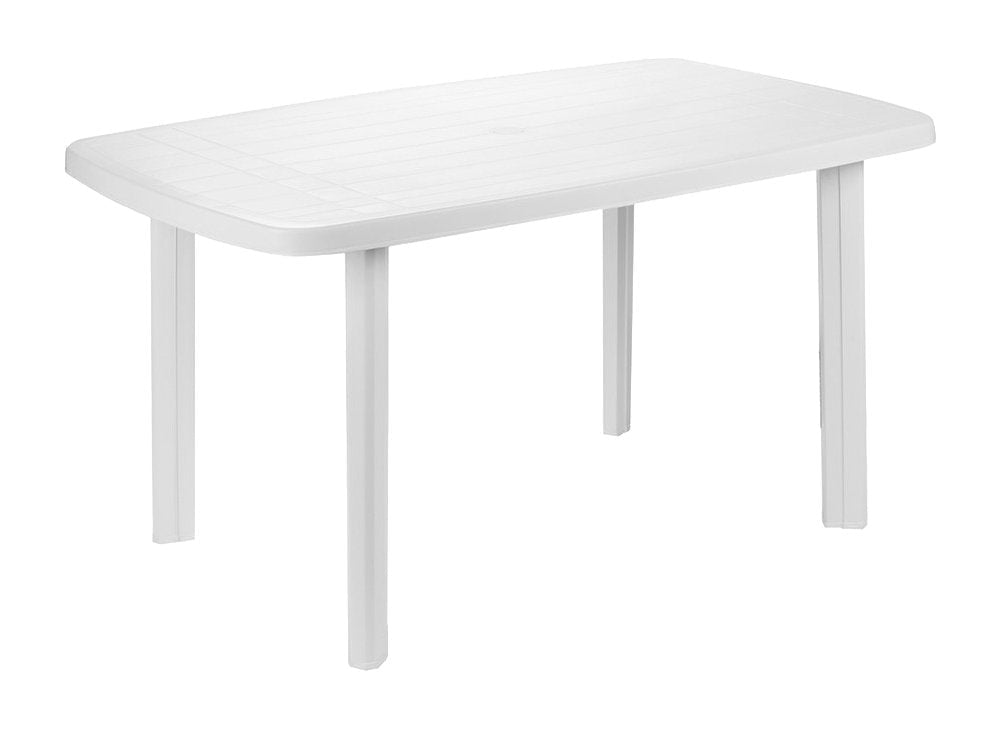 Tavolo componibile ovale Faro cm 137x85x72h - colore bianco — PRO Garden - HD casa