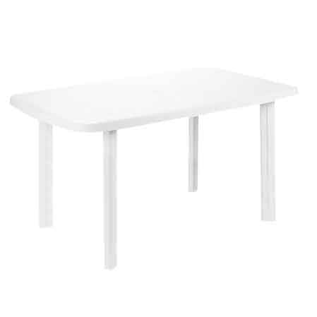 Tavolo componibile ovale Faro cm 137x85x72h - colore bianco — PRO Garden - HD casa