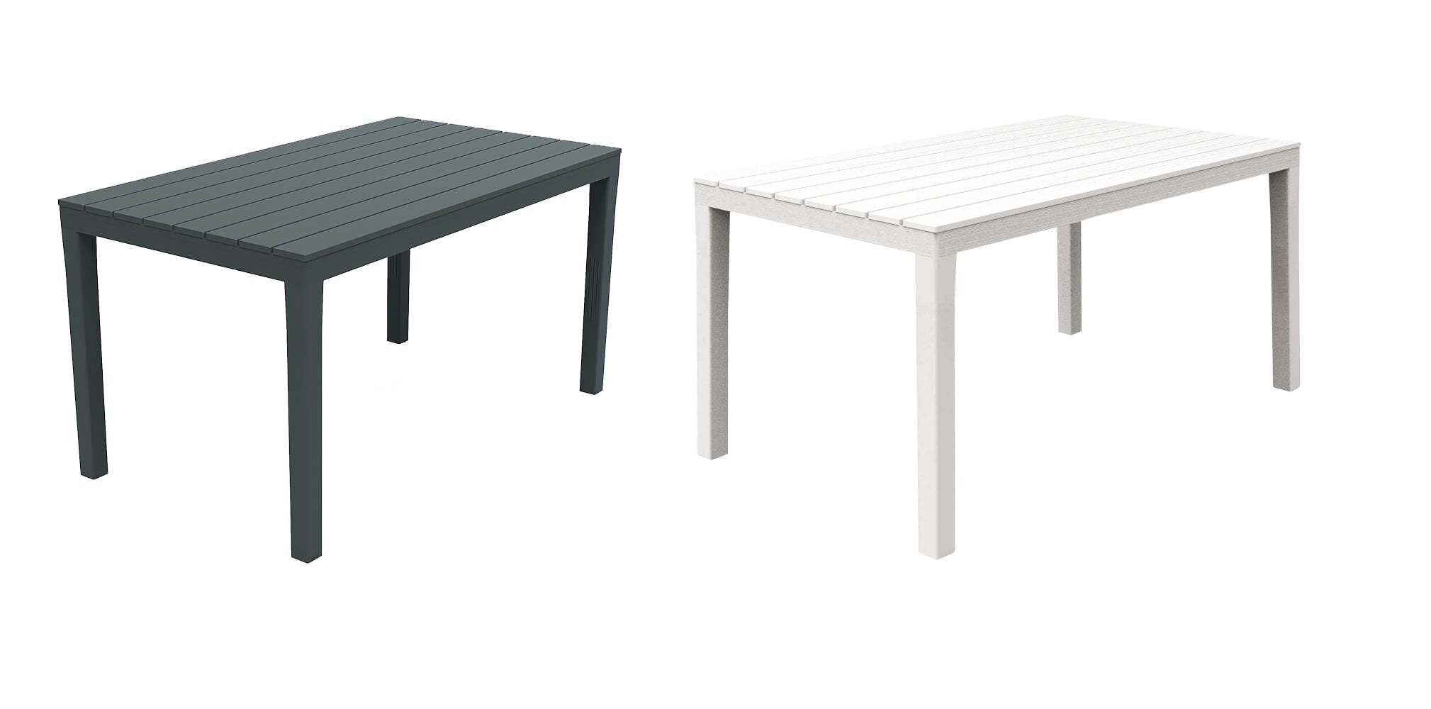 Tavolo componibile rettangolare Sumatra cm 138x80x72h - colore antracite — PRO Garden - HD casa