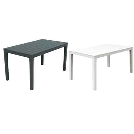 Tavolo componibile rettangolare Sumatra cm 138x80x72h - colore bianco — PRO Garden - HD casa