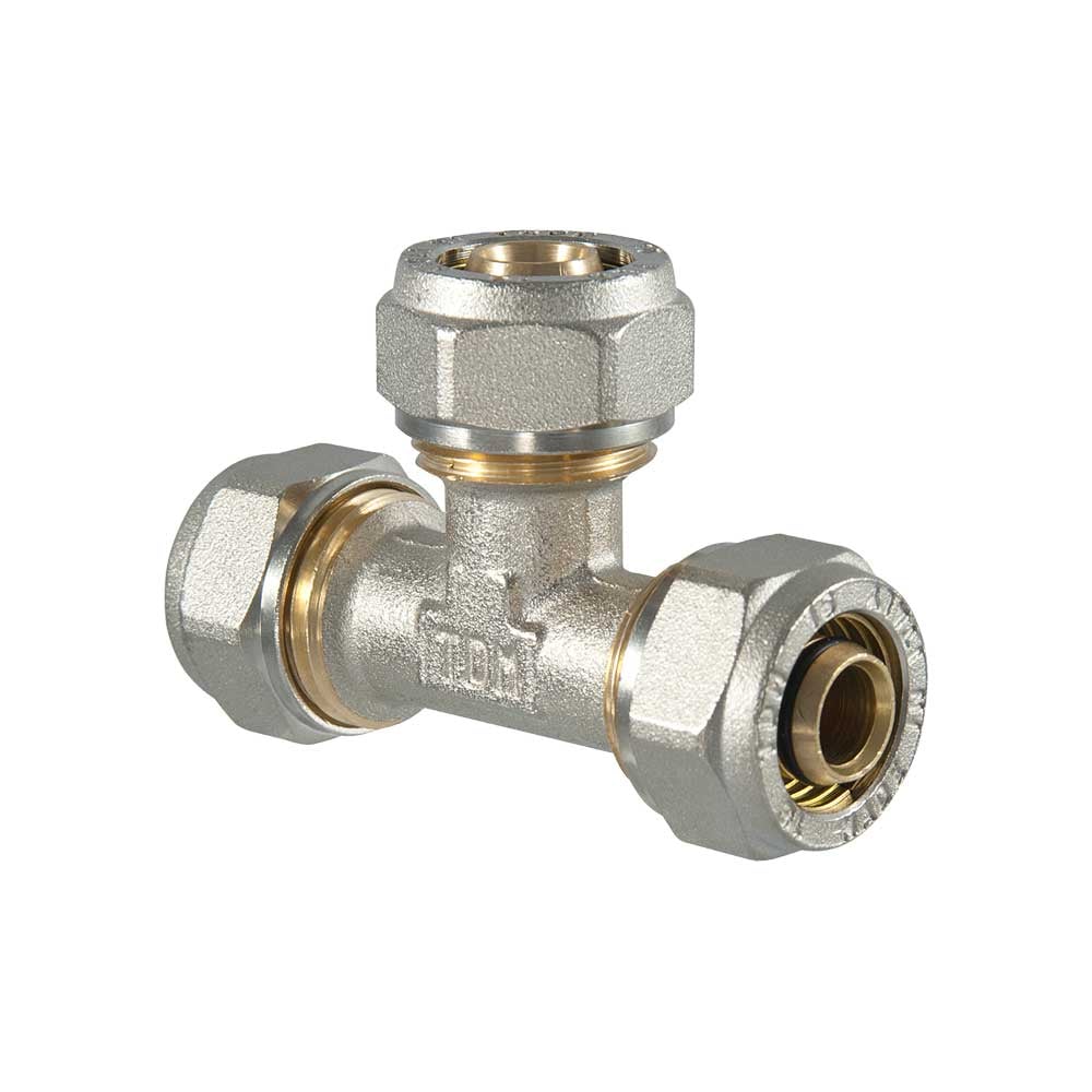 Tee a compressione per tubo multistrato TDM Ø20 (2,0) mm - HD casa