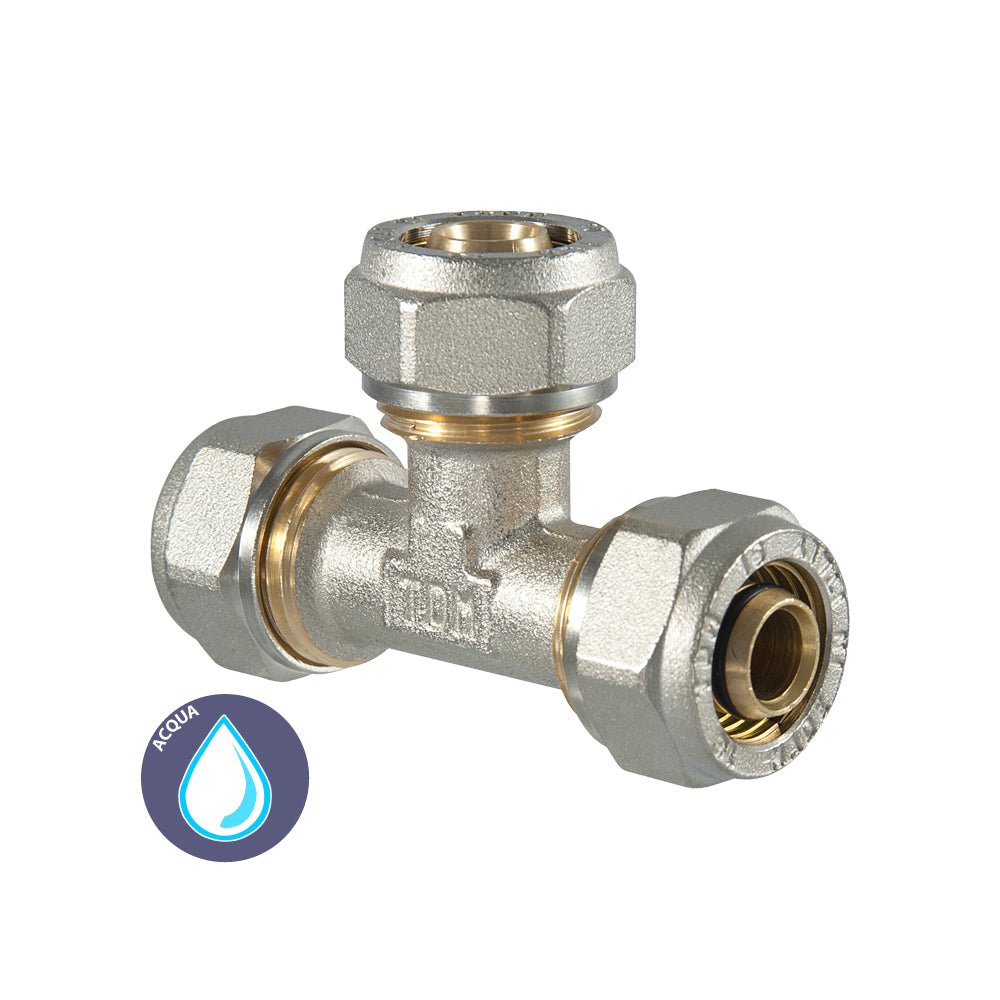 Tee a compressione per tubo multistrato TDM Ø26 (3,0) mm - HD casa