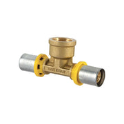 Tee femmina a pressare per tubo multistrato acqua e gas TDM Ø32 x 1" x Ø32 mm - HD casa