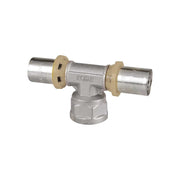 Tee femmina a pressare per tubo multistrato ICMA Ø32 x 1" x Ø32 - HD casa