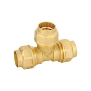 Tee in ottone a compressione per tubo PE/PEHD/PEX Valvofit Ø63 x Ø63 x Ø63 mm — Bugatti - HD casa