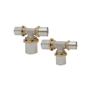 Tee ridotto a pressare per tubo multistrato ICMA Ø16 x Ø20 x Ø16 - HD casa