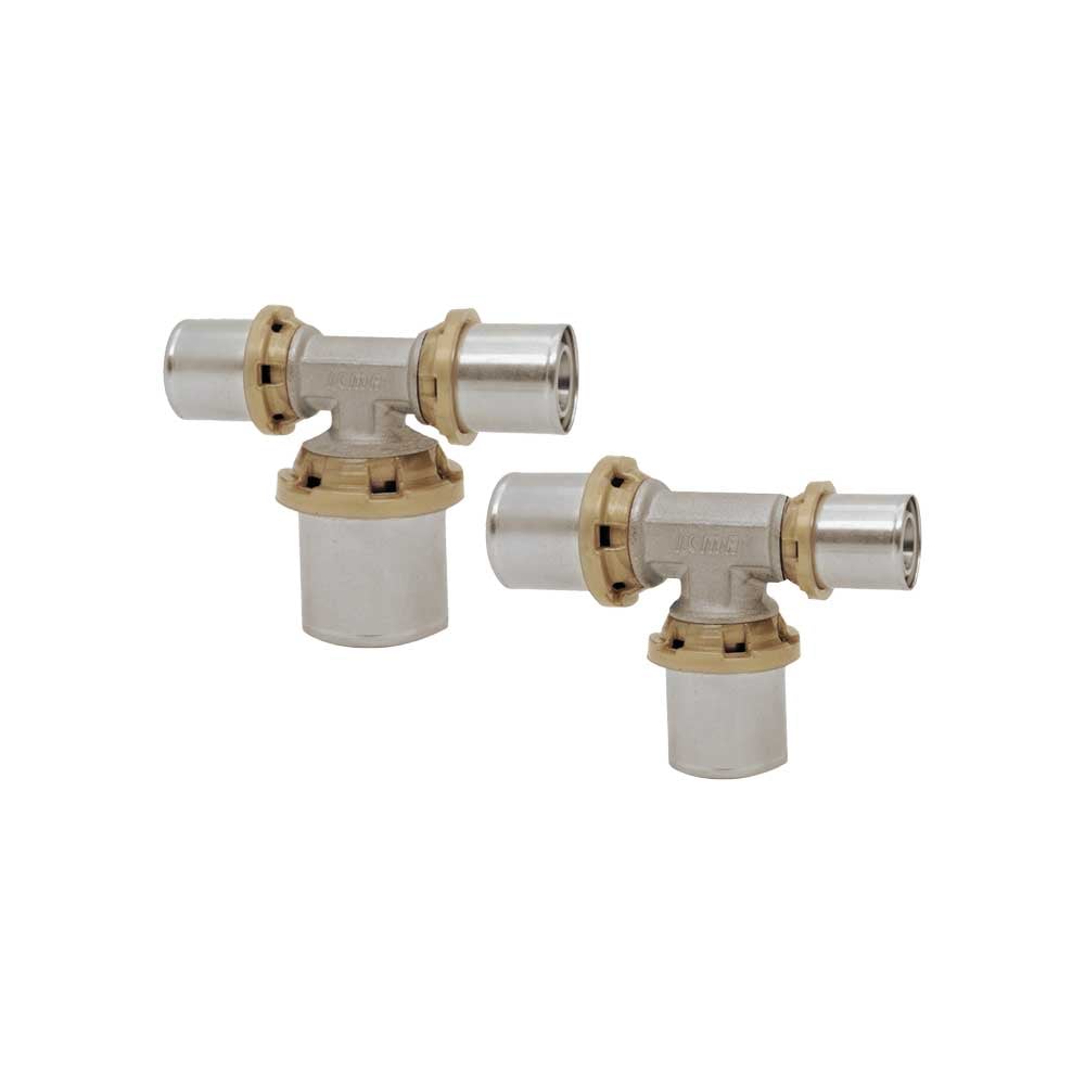 Tee ridotto a pressare per tubo multistrato ICMA Ø20 x Ø20 x Ø32 - HD casa