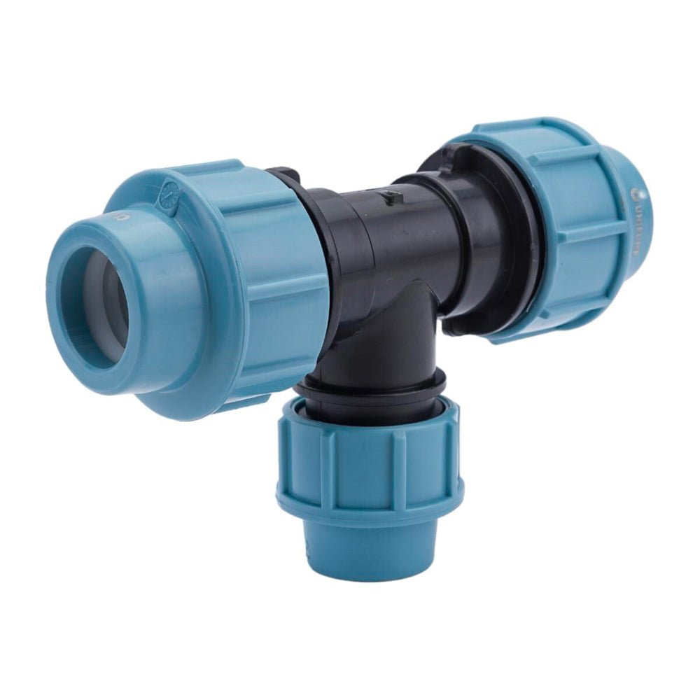 Tee triplo a compressione per tubo polietilene Unidelta Ø75 - PN16 - HD casa