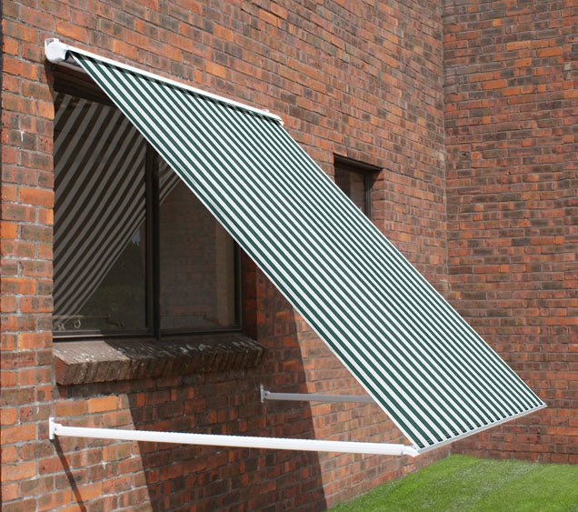 Tenda da sole a caduta 300x250 cm - Verde/Bianco - HD casa