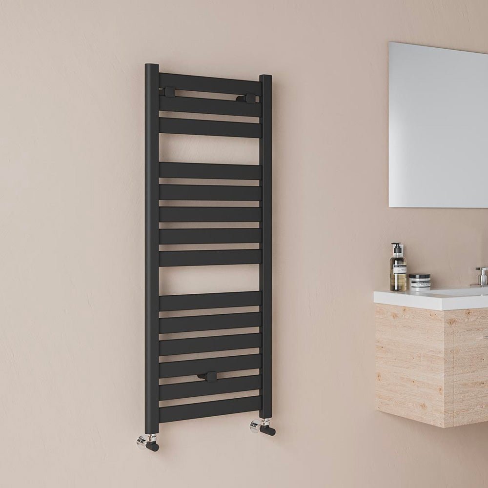 Termoarredo Capri diritto nero opaco H.1420 x L.500 x Int.450 — Lazzarini - HD casa