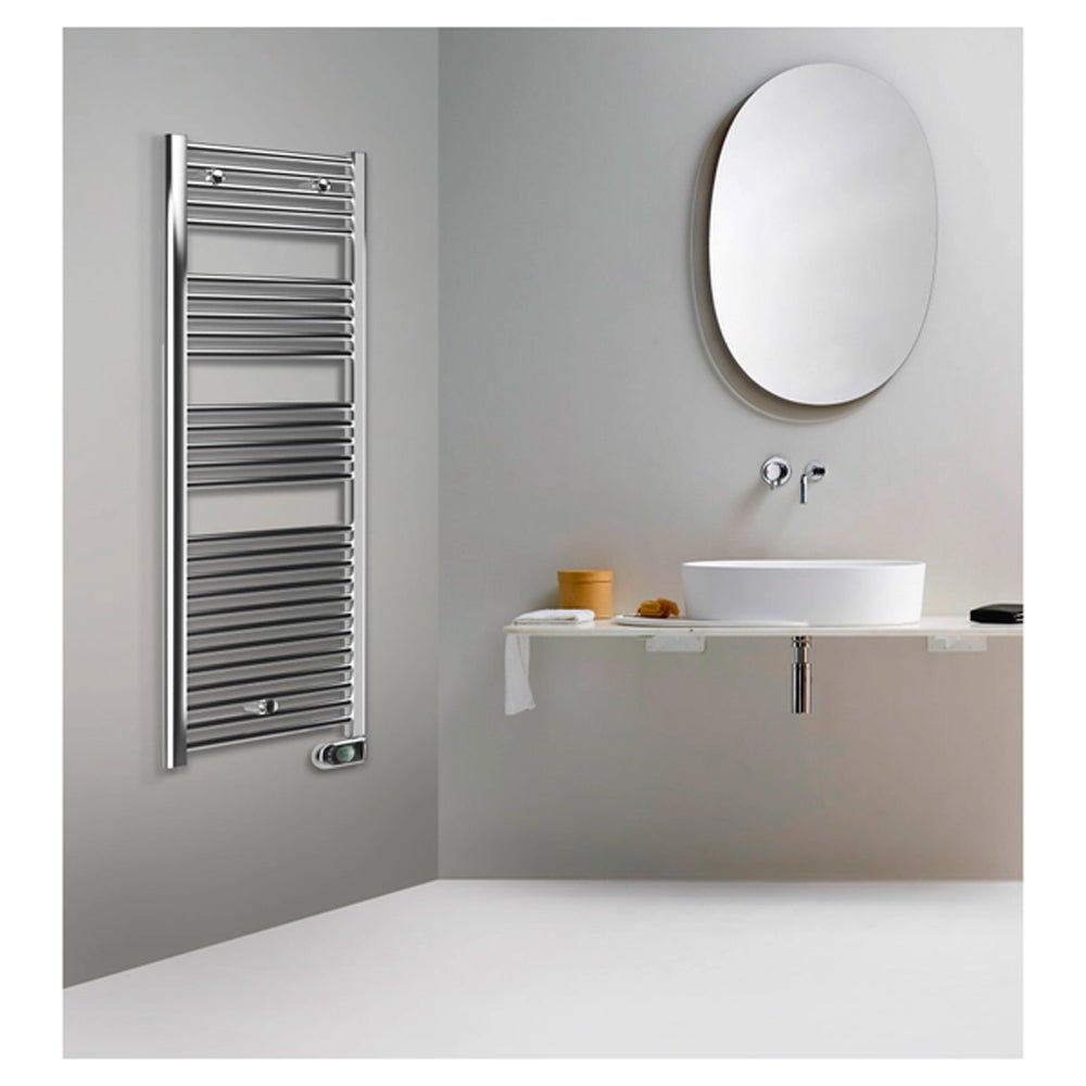 Termoarredo elettrico cortina EVO" cromo H.1375 x L.480 mm — Lazzarini - HD casa