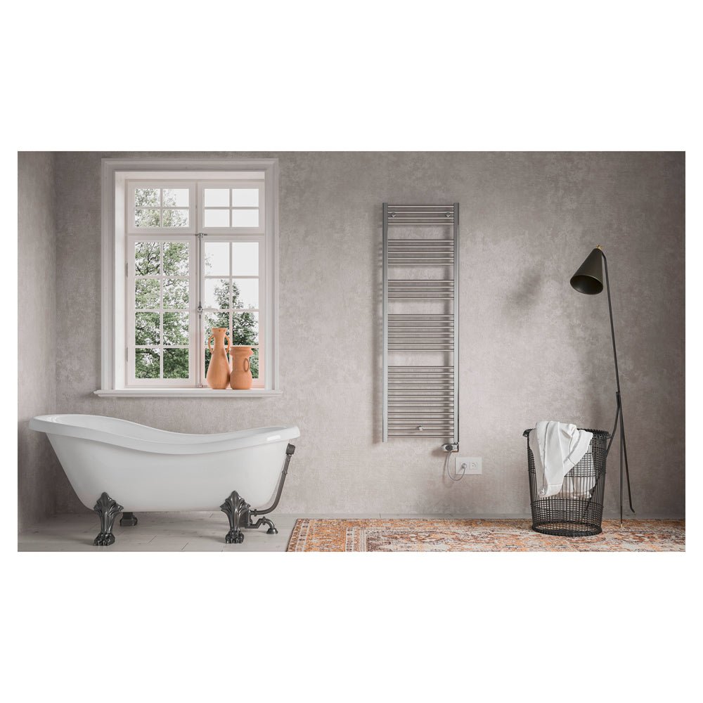 Termoarredo elettrico cortina EVO" cromo H.1703 x L.550 mm — Lazzarini - HD casa