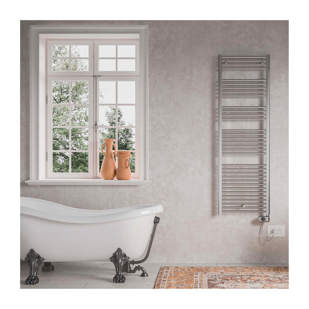 Termoarredo elettrico cortina EVO" cromo H.1703 x L.550 mm — Lazzarini - HD casa