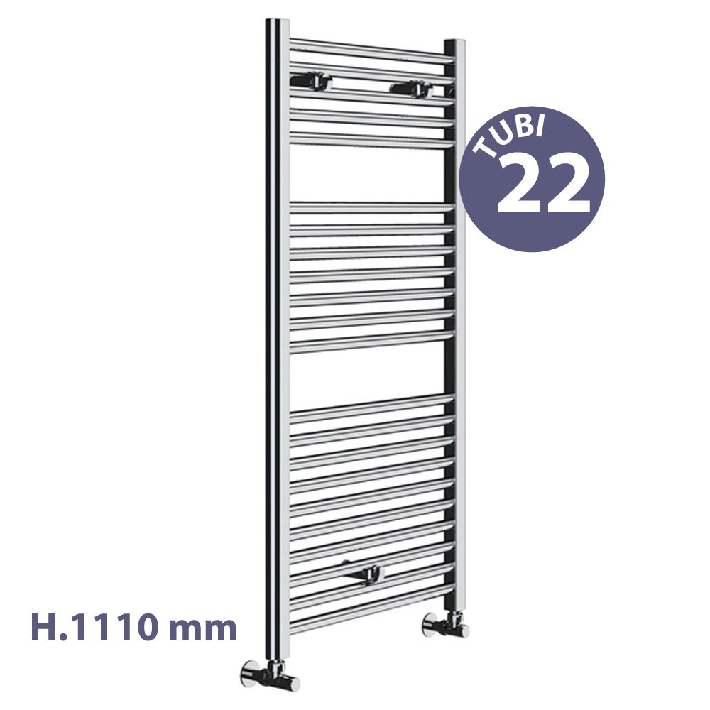 Termoarredo Sanremo diritto cromo H.1110 x L.550 x I.500 — Lazzarini - HD casa