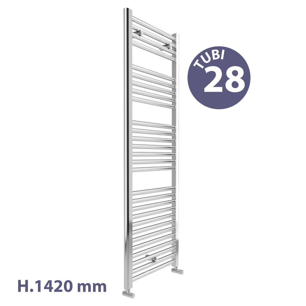 Termoarredo Sanremo diritto cromo H.1420 x L.550 x I.500 — Lazzarini - HD casa