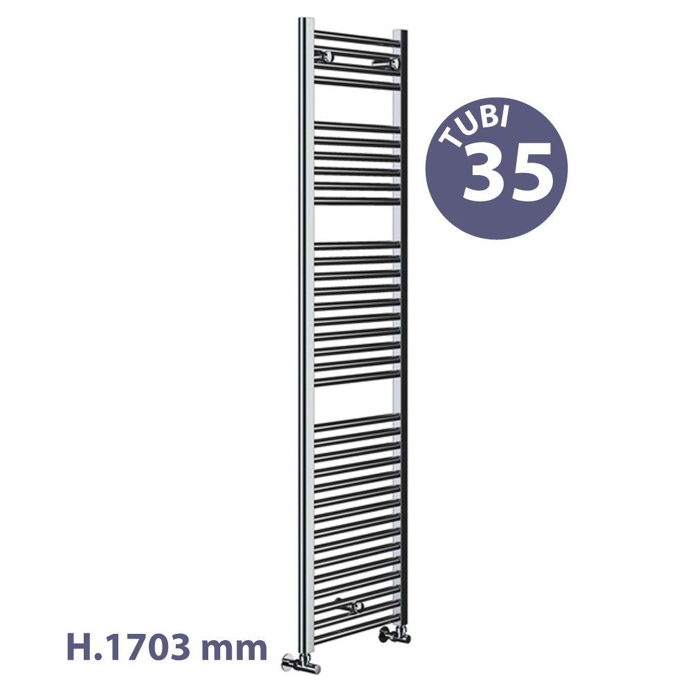 Termoarredo Sanremo diritto cromo H.1703 x L.500 x I.450 — Lazzarini - HD casa