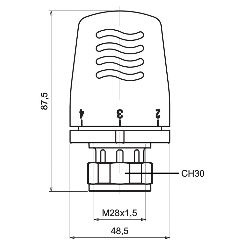 Testa termostatica con sensore liquido cromata ICMA M28x1,5 - HD casa