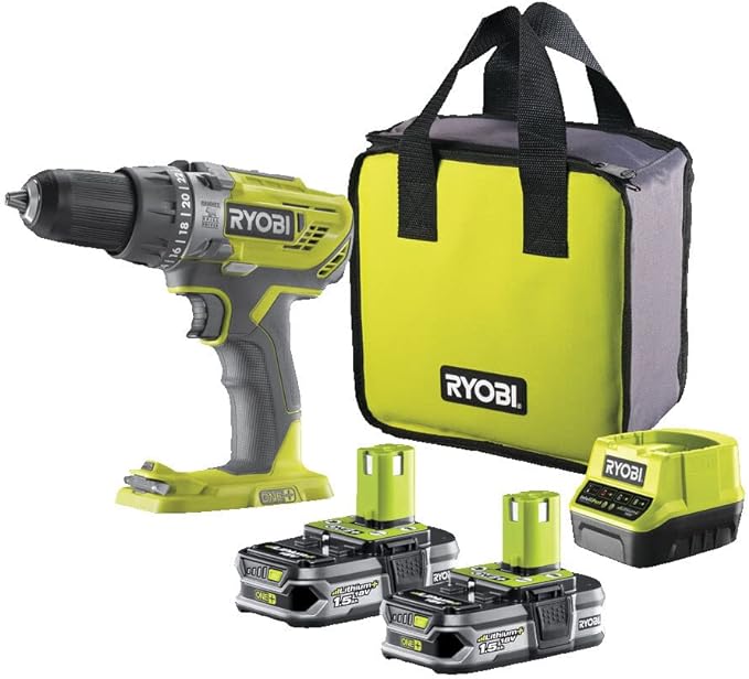 Trapano avvitatore a percussione a batteria brushless R18pd5-220s Ryobi 18V 2,0Ah - HD casa