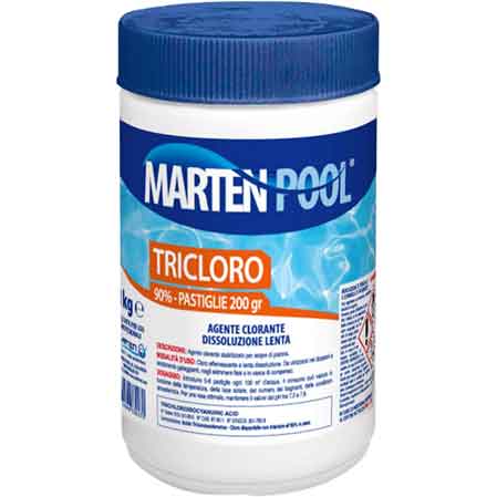 Tricloro in pastiglie 200 gr - confezione 1 kg — Marten - HD casa