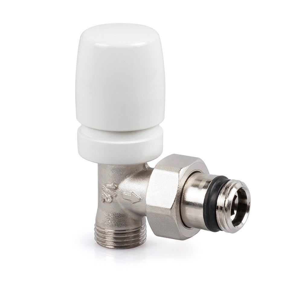 Valvola a squadra termostatizzabile attacco rame e multistrato serie universal 1/2" x 1/2" — SR - HD casa