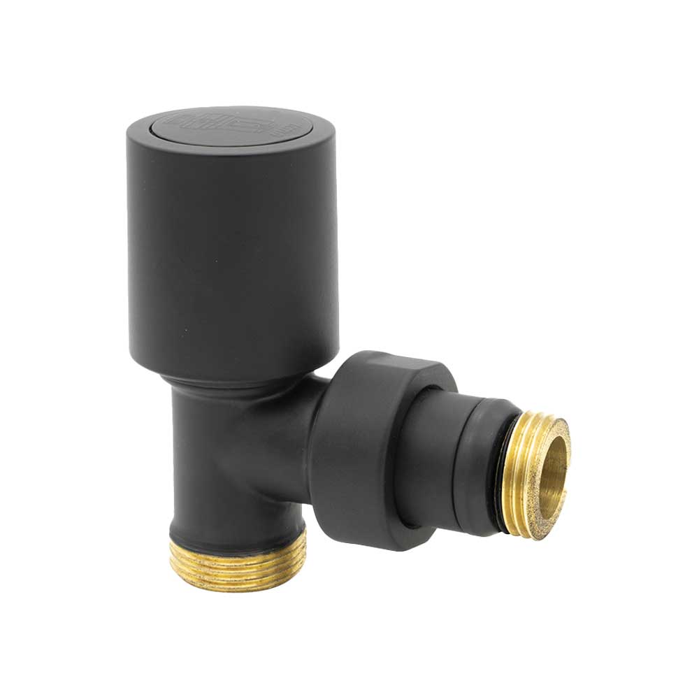 Valvola a squadra termostatizzabile attacco rame, mult. e PE-X Aida nero opaco 3/8" - 24x1,5 — ICMA - HD casa