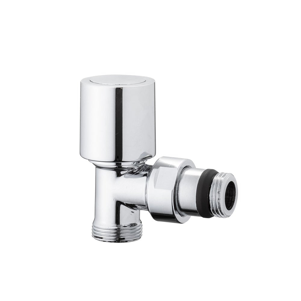Valvola a squadra termostatizzabile attacco rame, multistrato e PE-X Aida cromo 1/2" - 24x1,5 — ICMA - HD casa
