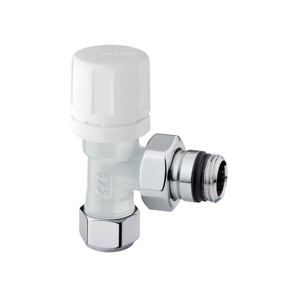 Valvola d'arredo a squadro termostatizzabile bianco Arteclima 1/2" - 24x19 - HD casa