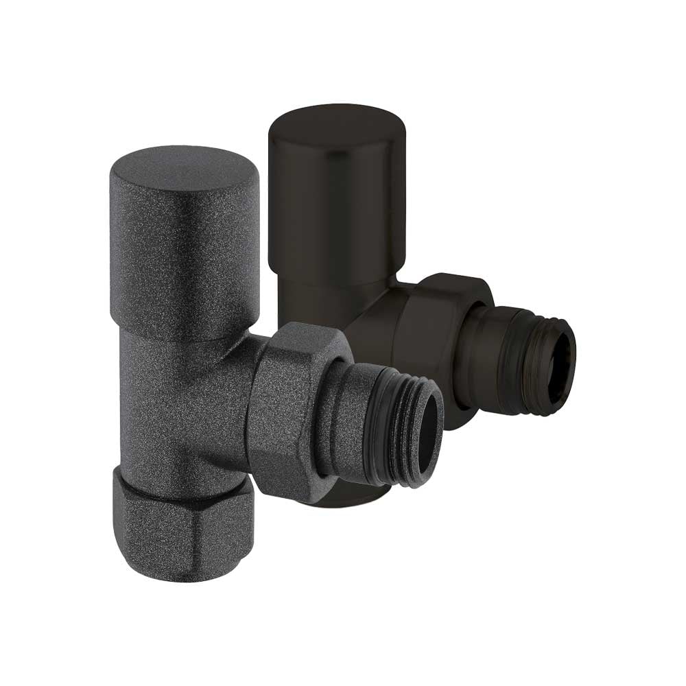 Valvola d'arredo termostatizzabile a squadra high style BLACK" antracite 1/2" - 24x19 — Arteclima - HD casa