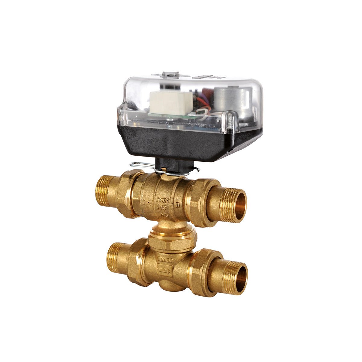 Valvola di zona a sfera motorizzata 4 vie con servocomando e rele ICMA 3/4" m - 230V - HD casa