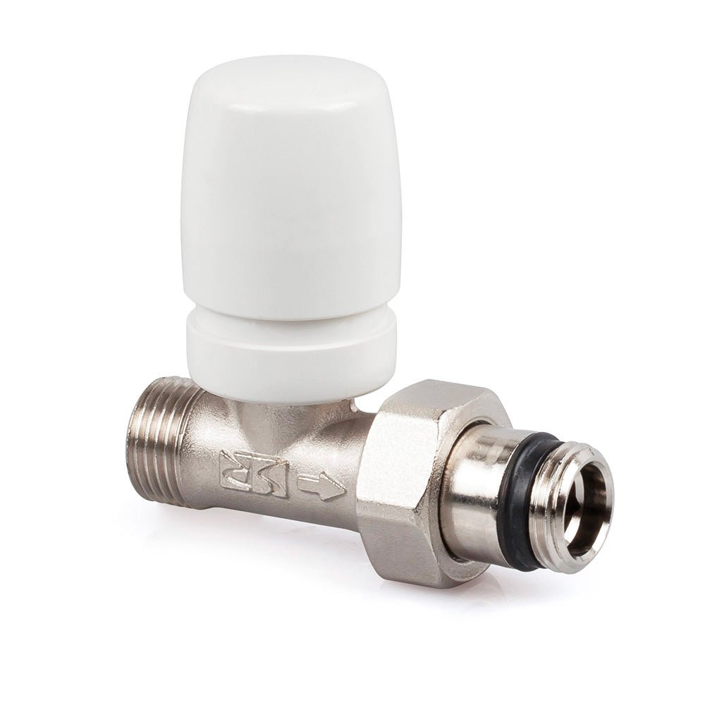Valvola diritta termostatizzabile attacco per tubo rame e multistrato serie UNIVERSAL" 1/2" x 1/2" — SR - HD casa