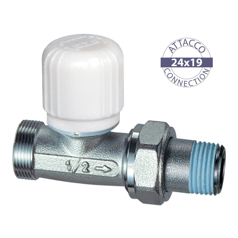 Valvola diritta termostatizzabile per tubo rame, plastica e multistrato FAR 3/8" - 24x19 - HD casa