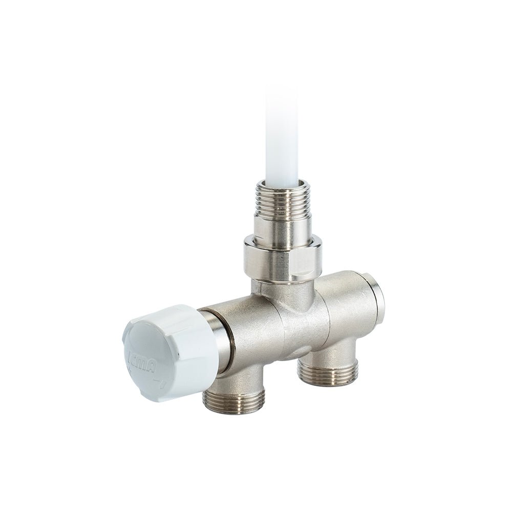 Valvola mono-bitubo termostatizzabile con attacchi orientabili ICMA 1/2" - 24x1,5 - HD casa