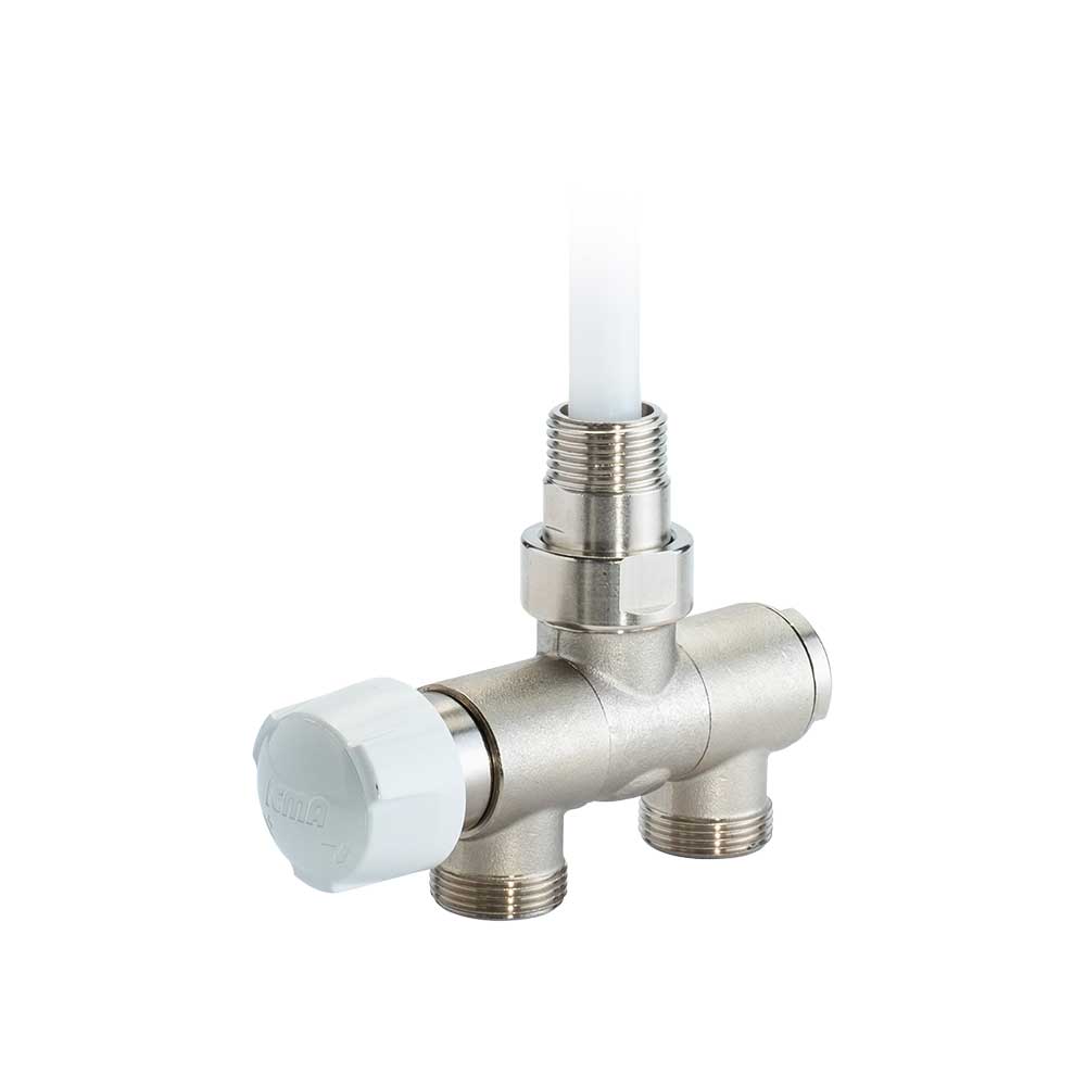 Valvola mono-bitubo termostatizzabile con attacchi orientabili ICMA 1/2" - 24x1,5 - HD casa