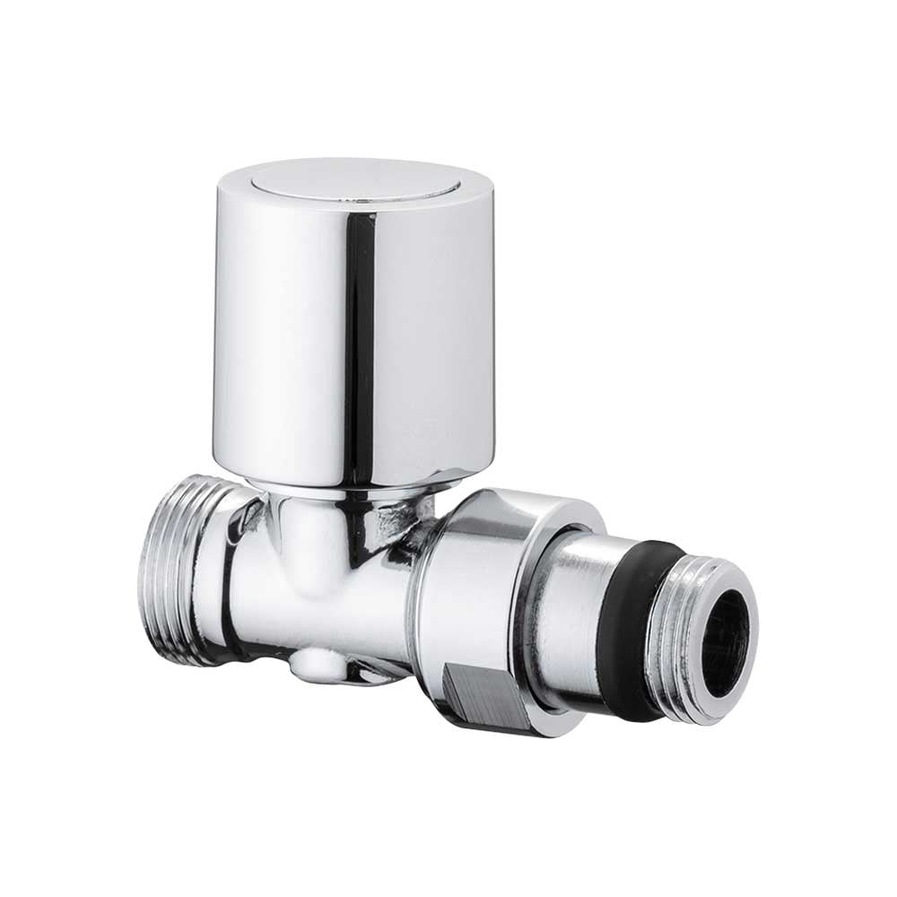 Valvola termostatizzabile diritta attacco rame, multistrato e PE-X Aida cromo 1/2" - 24x1,5 — ICMA - HD casa