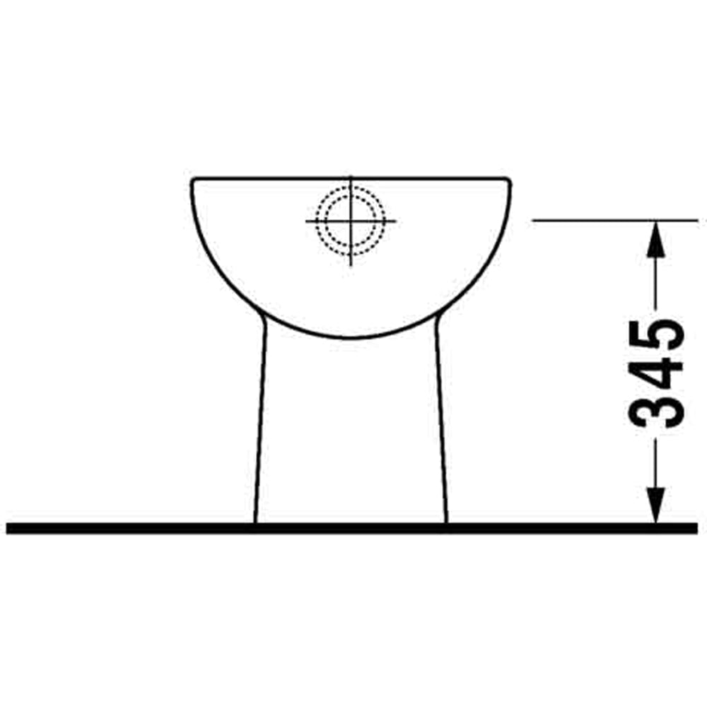 Vaso D-code scarico a terra 35x53 cm — Duravit - HD casa