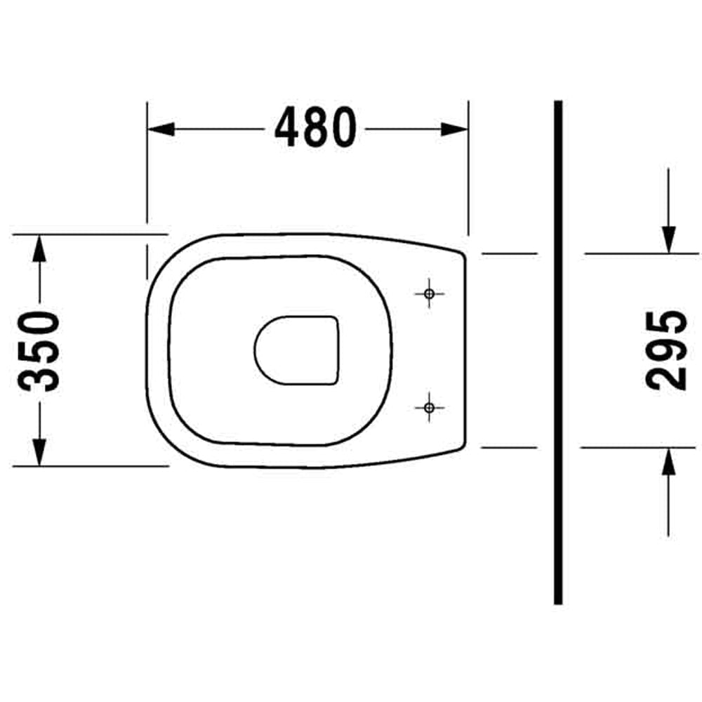 Vaso D-code scarico parete 35x48 cm — Duravit - HD casa