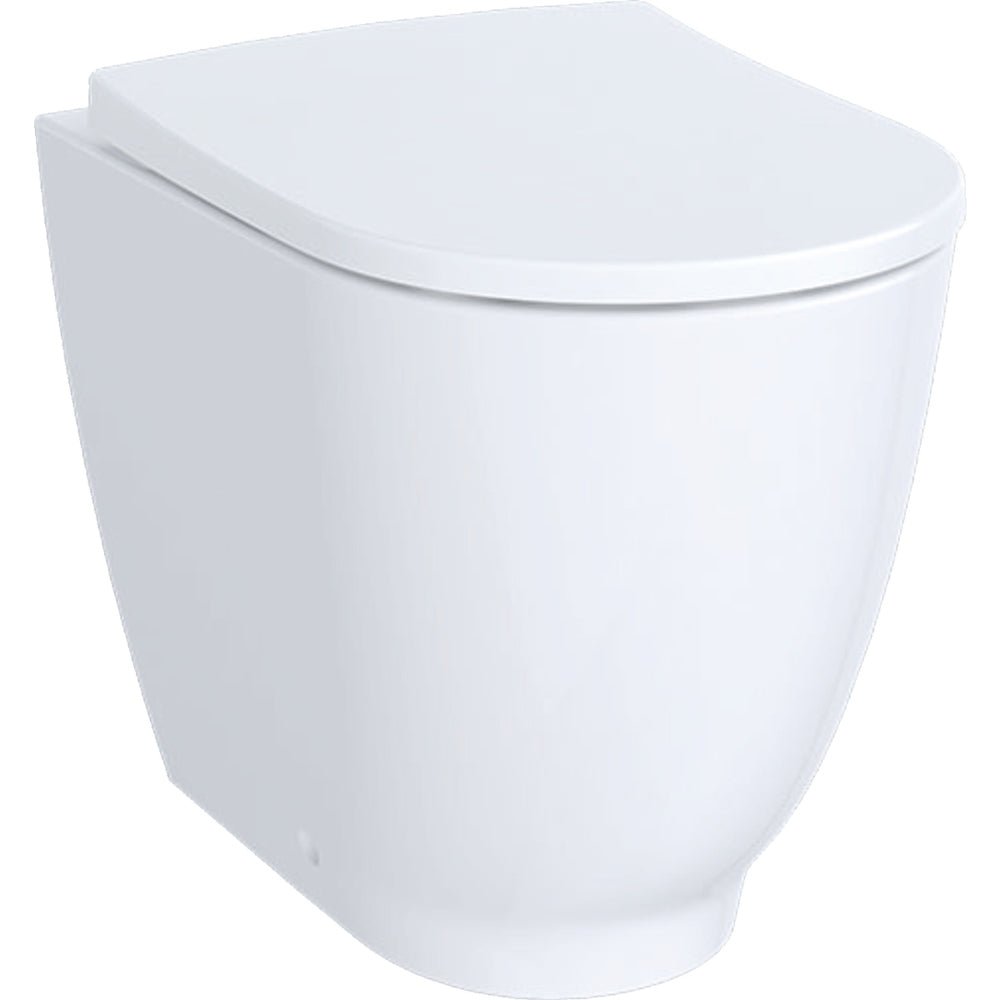 Vaso filo parete rimfree Acanto con sedile chiusura rallentata — Geberit - HD casa