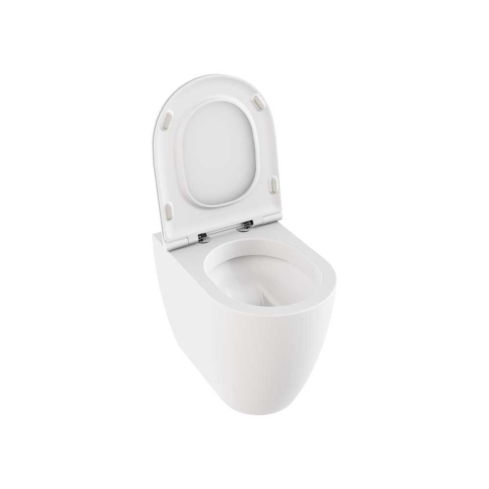 Vaso filo parete rimfree Comoda scarico universale — Azzurra - HD casa