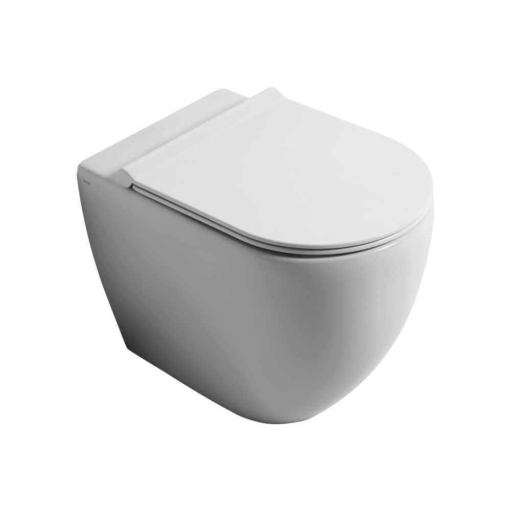 Vaso filo parete rimfree form SQUARE" scarico universale — Alice - HD casa