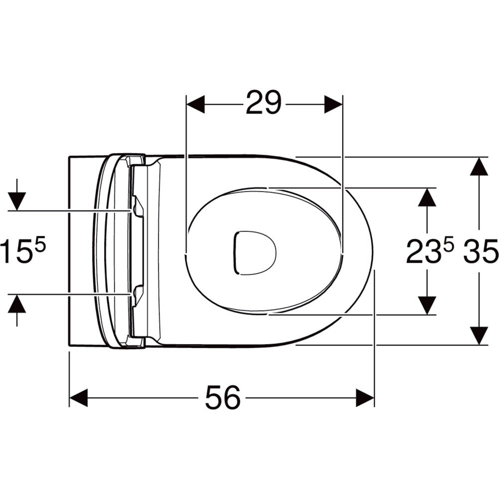 Vaso filo parete rimfree Icon con sedile chiusura rallentata — Geberit - HD casa