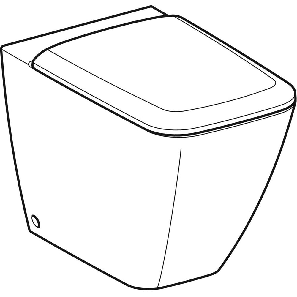 Vaso filo parete rimfree icon SQUARE" con sedile chiusura rallentata — Geberit - HD casa
