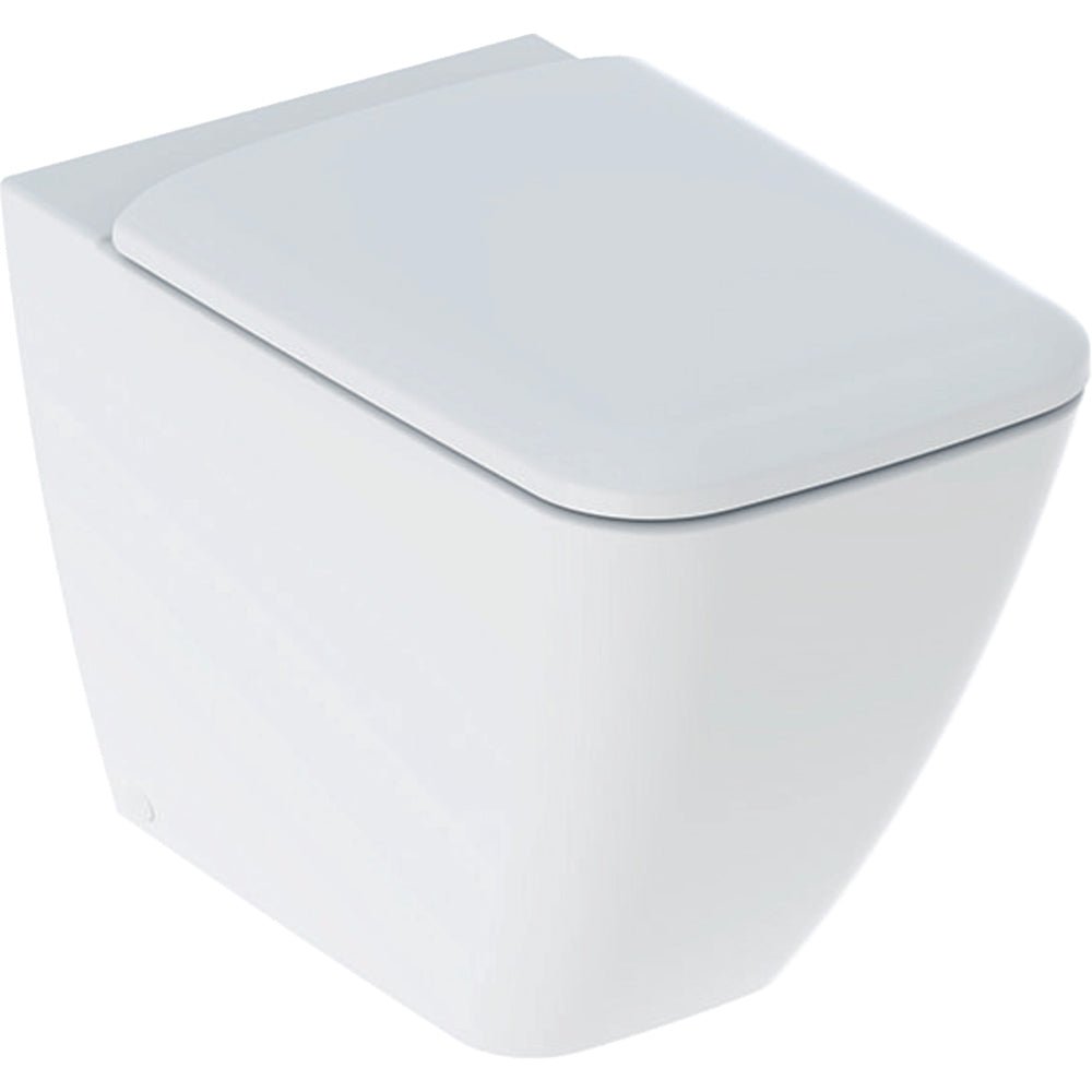 Vaso filo parete rimfree icon SQUARE" con sedile chiusura rallentata — Geberit - HD casa