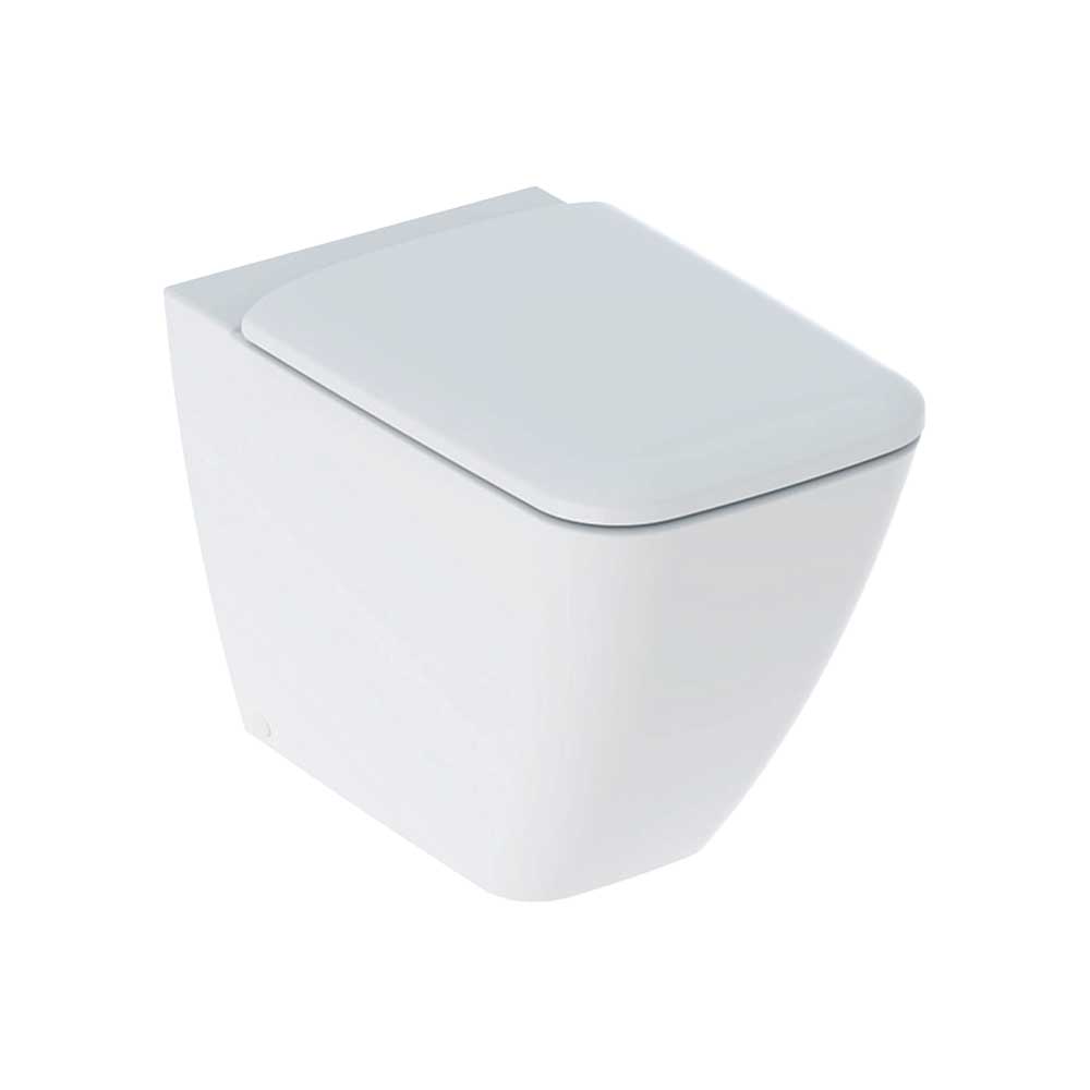Vaso filo parete rimfree icon SQUARE" con sedile chiusura rallentata — Geberit - HD casa