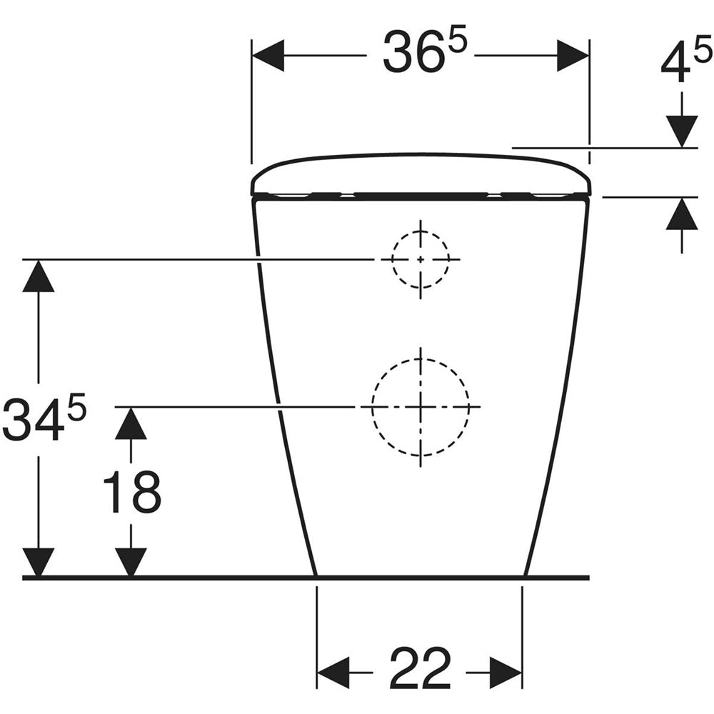 Vaso filo parete rimfree icon SQUARE" con sedile chiusura rallentata — Geberit - HD casa