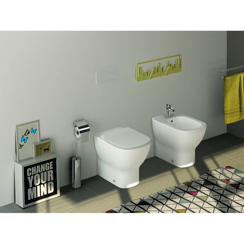Vaso filo parete traslato aquablade Tesi con sedile chiusura normale — Ideal Standard - HD casa