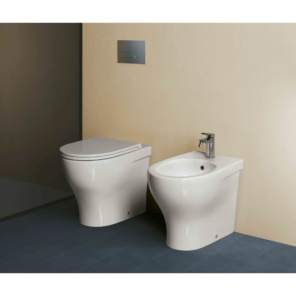 Vaso filo parete traslato Pratica rimfree scarico universale — Azzurra - HD casa