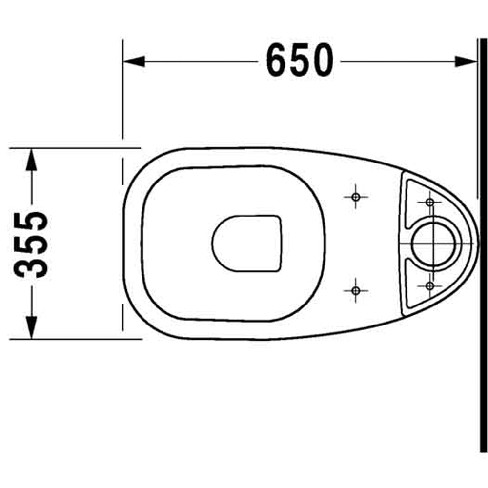 Vaso monoblocco D-code scarico a terra — Duravit - HD casa