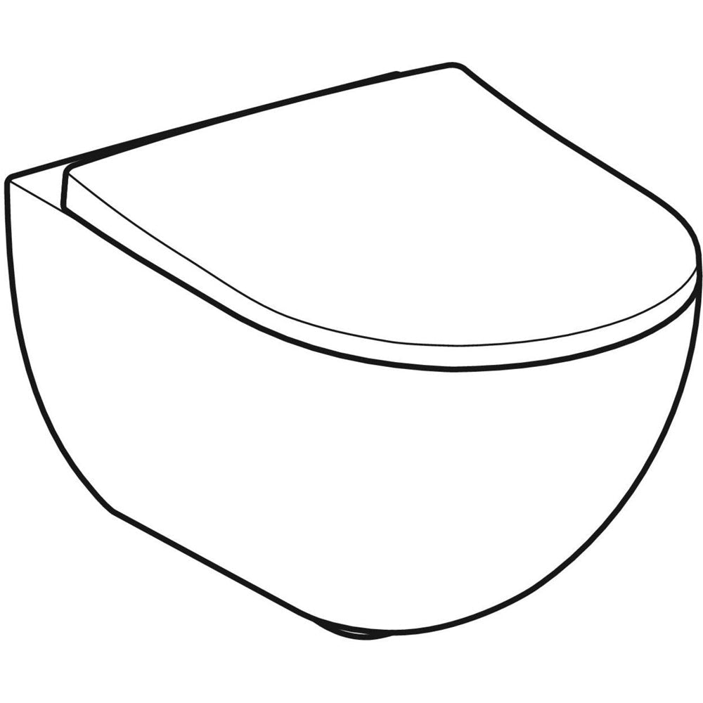 Vaso sospeso rimfree Acanto con sedile chiusura rallentata — Geberit - HD casa
