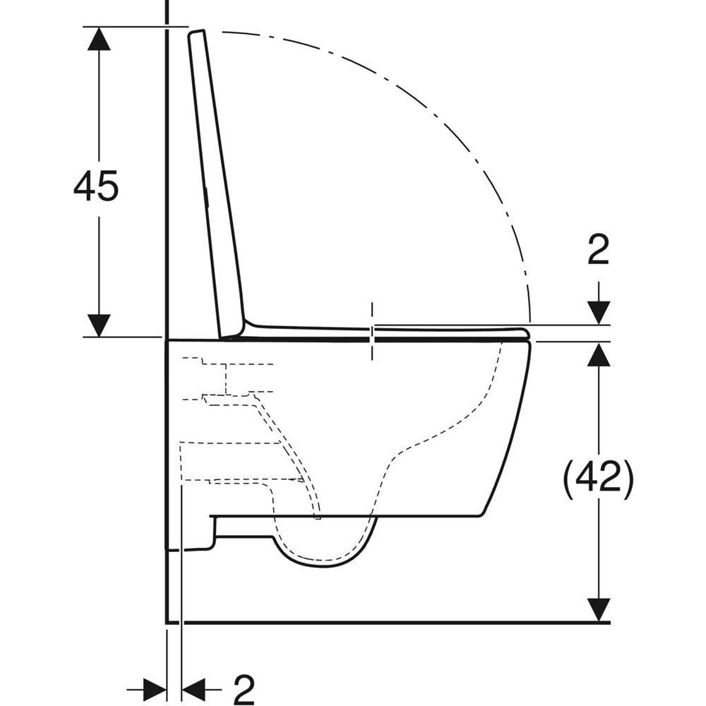 Vaso sospeso rimfree Icon con sedile chiusura rallentata — Geberit - HD casa