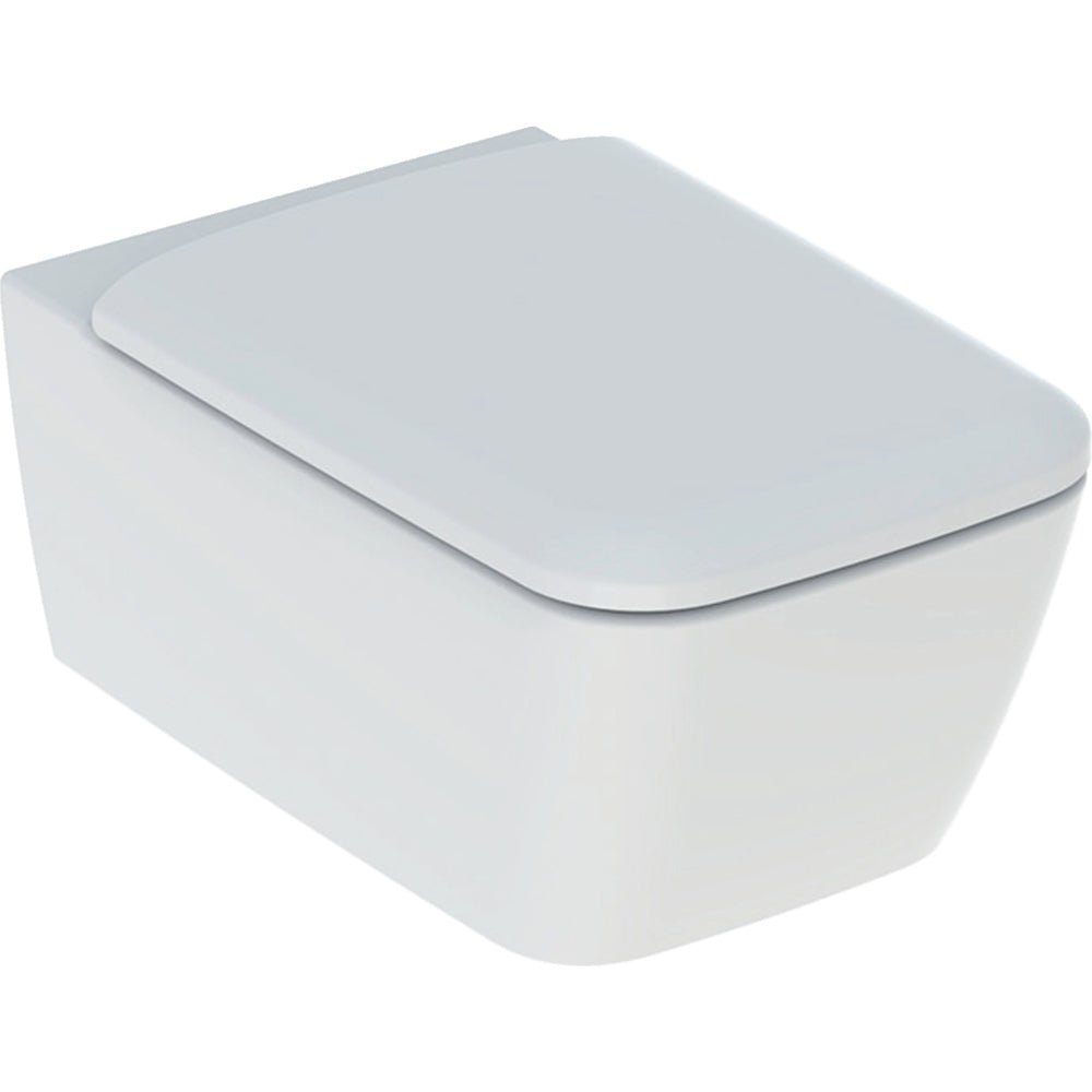 Vaso sospeso rimfree icon SQUARE" con sedile chiusura rallentata — Geberit - HD casa